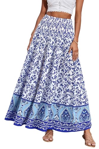 CFLONGE Summer Maxi Skirt for Women