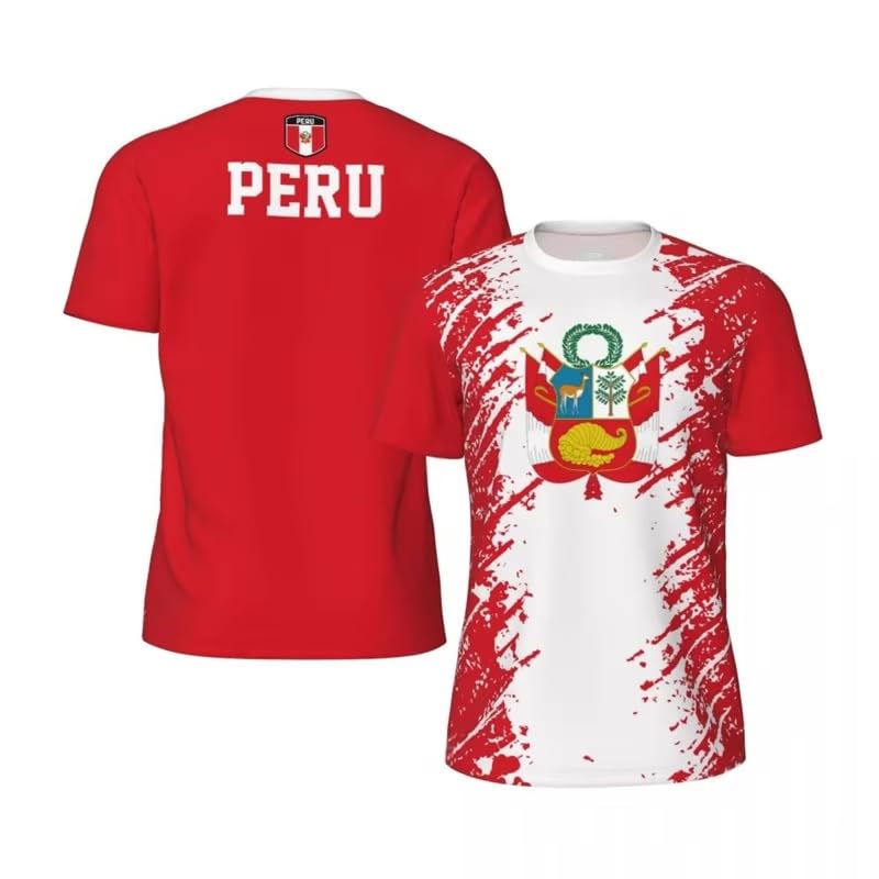 T-Shirt Homme Pérou Anti Transpiration Col Rond Coupe Légère