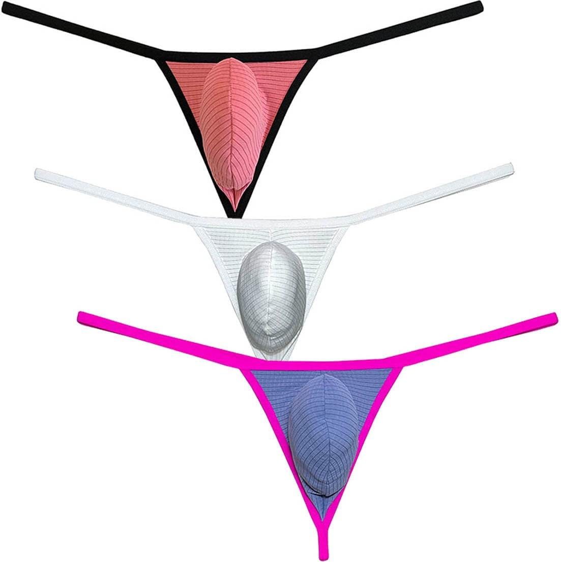 Men's Micro Bikini Thong Pouch Enhancing Lingerie Breathable G-String Underwear Skimpy Tangas