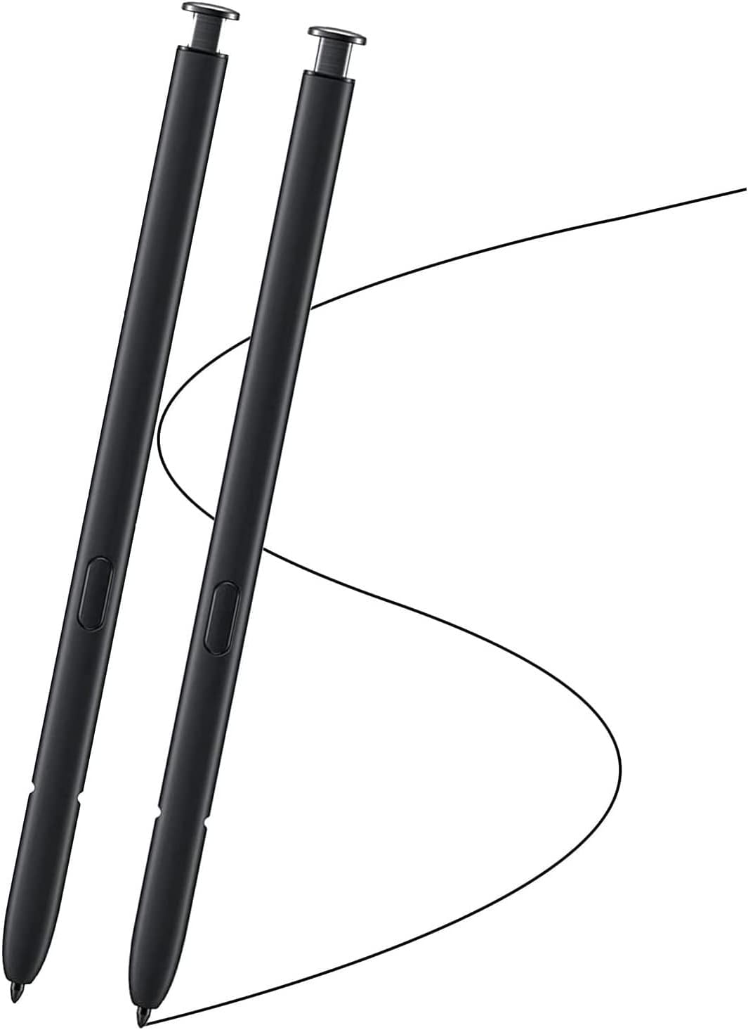 2 Pack Black Galaxy S22 Ultra Pen for Samsung Galaxy S22 Ultra 5G Touch Screen Stylus Pen Replacement Parts for Samsung Galaxy S22 Ultra S Pen NoBluetooth Function