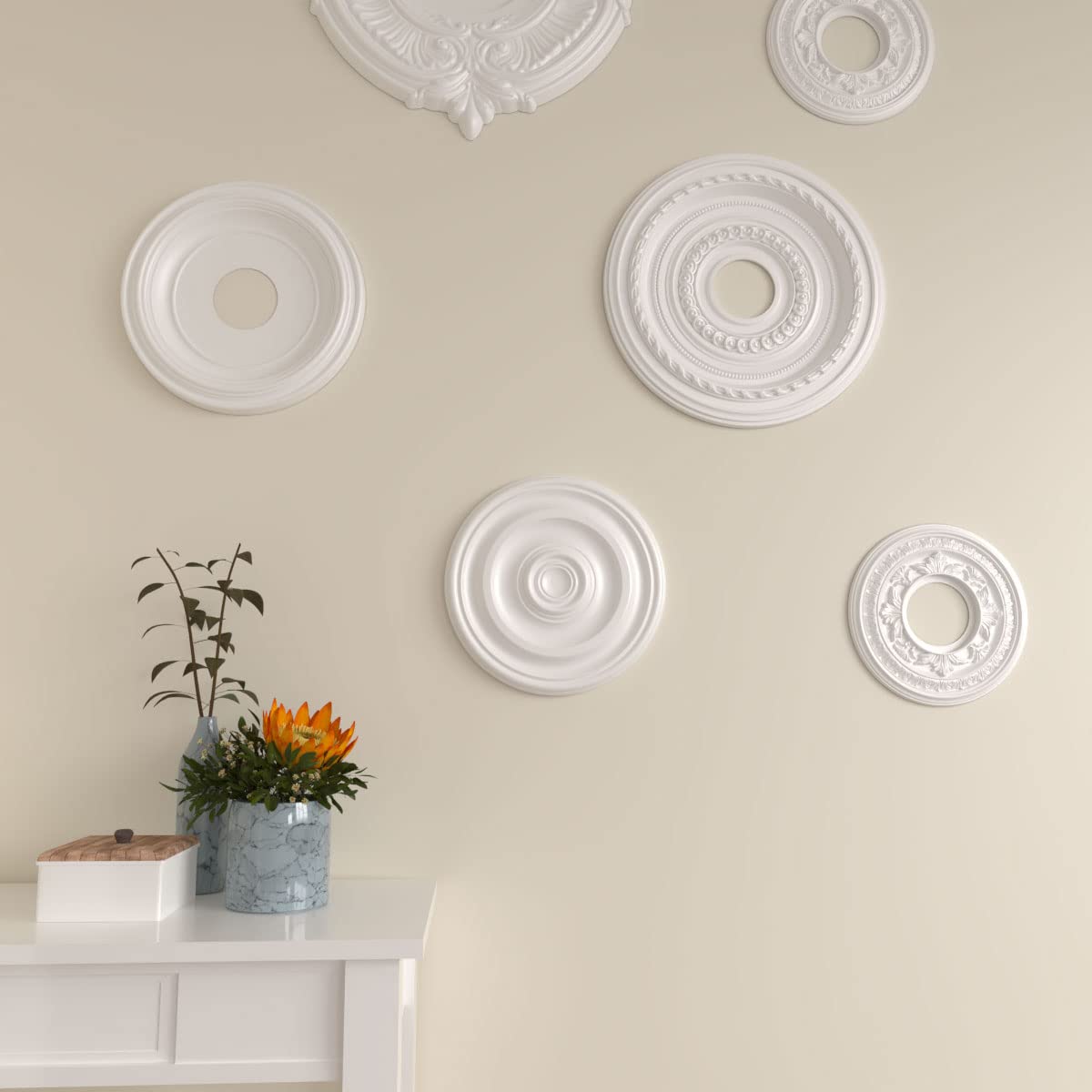 11 7/8"OD x 1 1/4"P Kepler Traditional Ceiling Medallion (For Canopies up to 2 5/8") — Amazon image 7