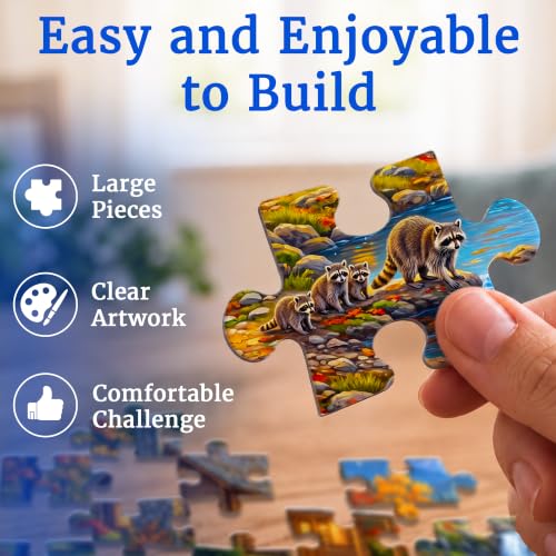 Image of Large Piece Puzzles for Dementia Seniors - 100 Piece Puzzles for Adults
