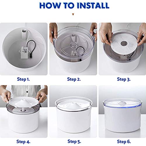 Fuente automática de agua para gatos y perros 2.5L miniatura 7