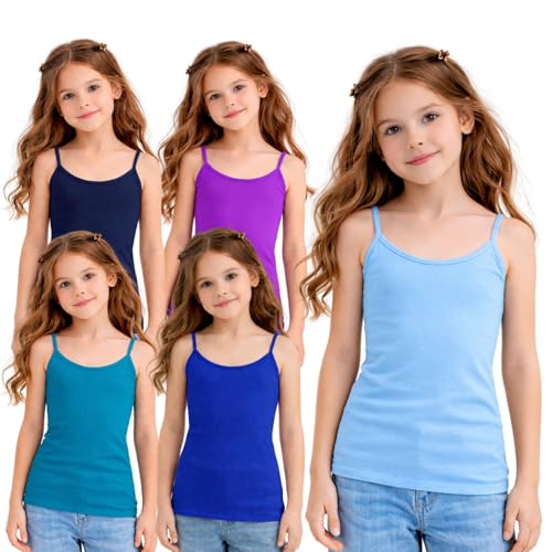 Débardeur pour filles contre la transpiration avec fines bretelles souples lot de 5