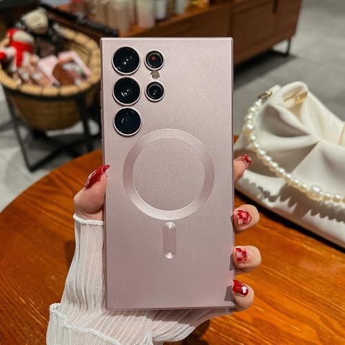 Samsung S25 S24 S23 S22 S21 Plus Ultra Fe A56 A36 A26 A25 A16 A06 A15 A55 A35�p���^���b�N�y�C���g�}�O�l�b�g�P�[�X�\�t�g�J�o�[(Samsung Galaxy S21�p/�s���N)