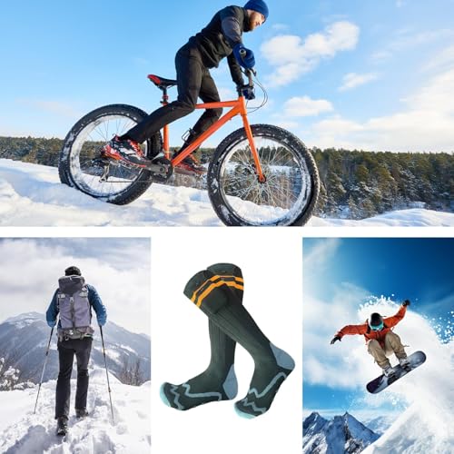 Chaussettes chauffantes électriques rechargeables avec 4 niveaux de température pour le ski - 4