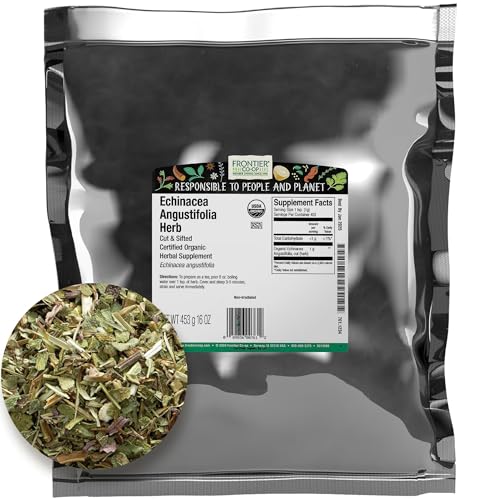 Frontier Co-op Organic Echinacea Angustifolia Herb, 1lb Bulk Bag ...