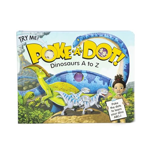 Image of Melissa & Doug Children's Book - Poke-A-Dot: Dinosaurs A to Z (Board Book with Buttons to Pop) - FSC Certified