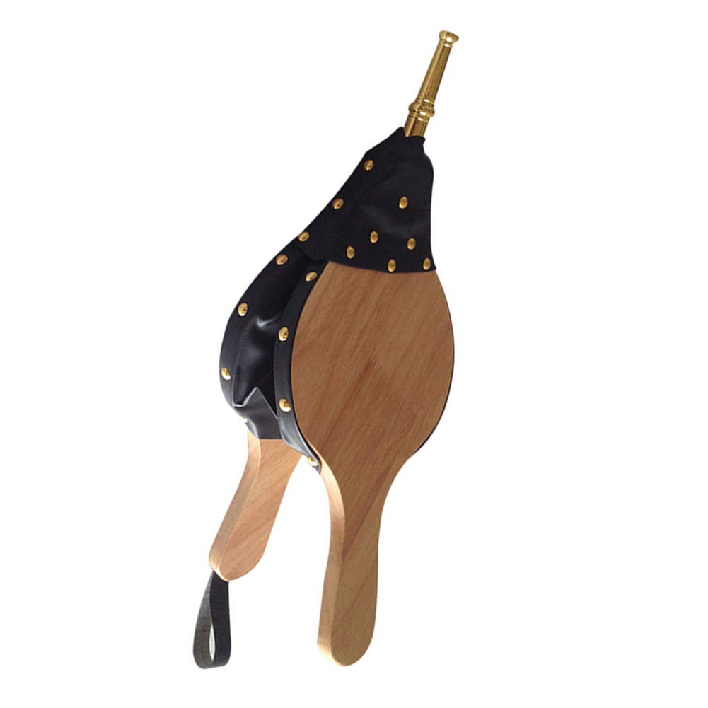 soffietti per caminetti in Legno, Soffietto in Legno,Soffietto for Camino in Legno Vintage,Stufe a Legna o Falò all'aperto e Barbecue a Carbone,38x17cm