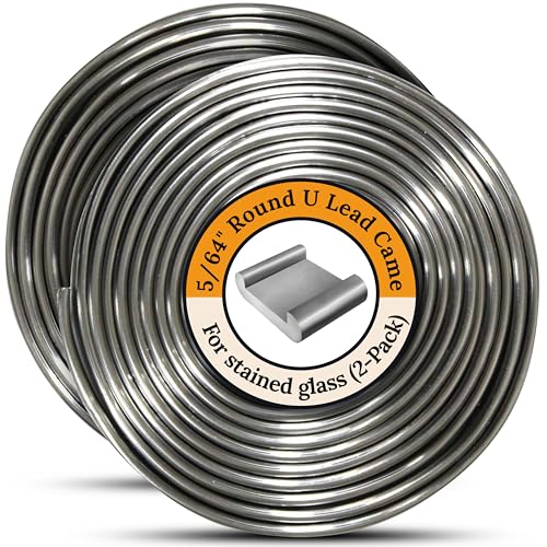 Glassco 5/64 Round U Hobby Came | Lead Came 12 ft for Stained Glass Projects | Adds Strength & Structure | Perfect for Small Glass Projects & Suncatchers | Gives a Professional Look