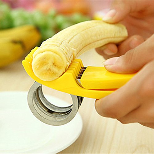 New Stainless Steel Banana Cutter Cut Cucumber Banana fruit Slicer