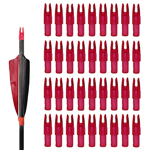 Hosolee 36 Pack Arrow Nocks ID 6.20mm/.244inch Insert Tails for Archery Hunting Target Shooting