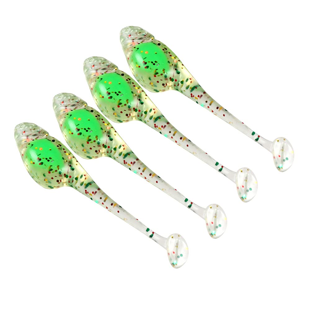 JOHNCOO TPE Crappie Lures Set - 40pcs Mini Soft Shad Baits With Hooks For Freshwater Fishing - View #9