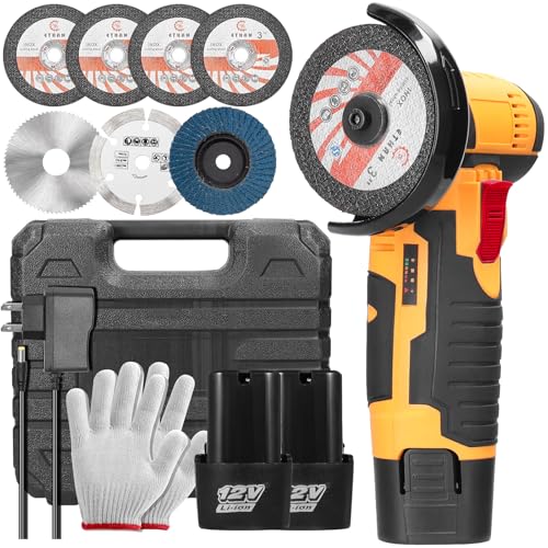 Mini Amoladora Angular, 12V Amoladora Angular Profesional, 2 * 20...