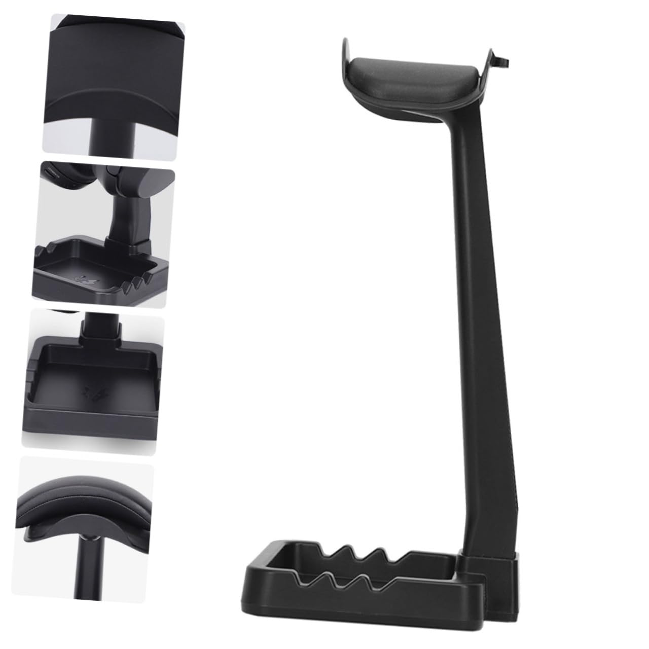 DECHOUS Supporto per Cuffie da Gioco Nero, Organizer da Scrivania Abs Tpu | Base Stabile da 3kg, Tiene Ordine sulla Scrivania, Adatto a Cuffie Ufficio e Computer