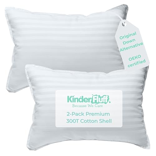 kinder Fluff Toddler Pillows (2-Pack) 13x18in- The only Pillow for