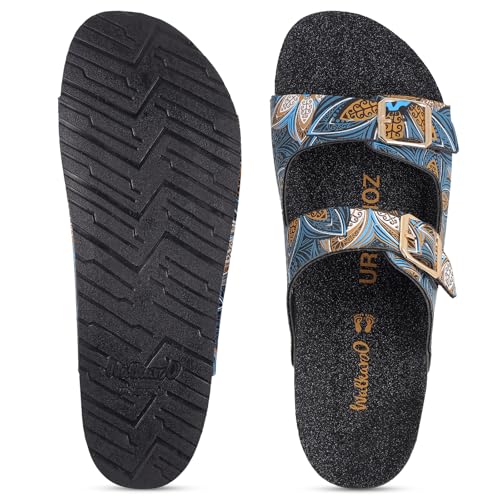 Image of WALKAROO Women's Fashion Sandals|Printed Dual Strap Design,Cushioned Insole, Lightweight PU Sole|Fashion,Trendy,Stylish Slip-On Comfort Sandals | WLE74035