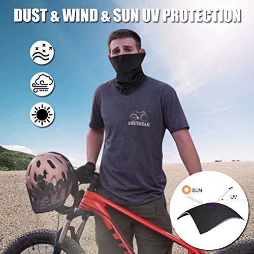 6 Unidades - Balaclava Unisex Protección UV, Pañuelo Reutilizable para Ciclismo, Motocicleta y Senderismo, Gargantilla Transpirable para Hombre y Mujer (Negro, Blanco, Rosa) miniatura 5