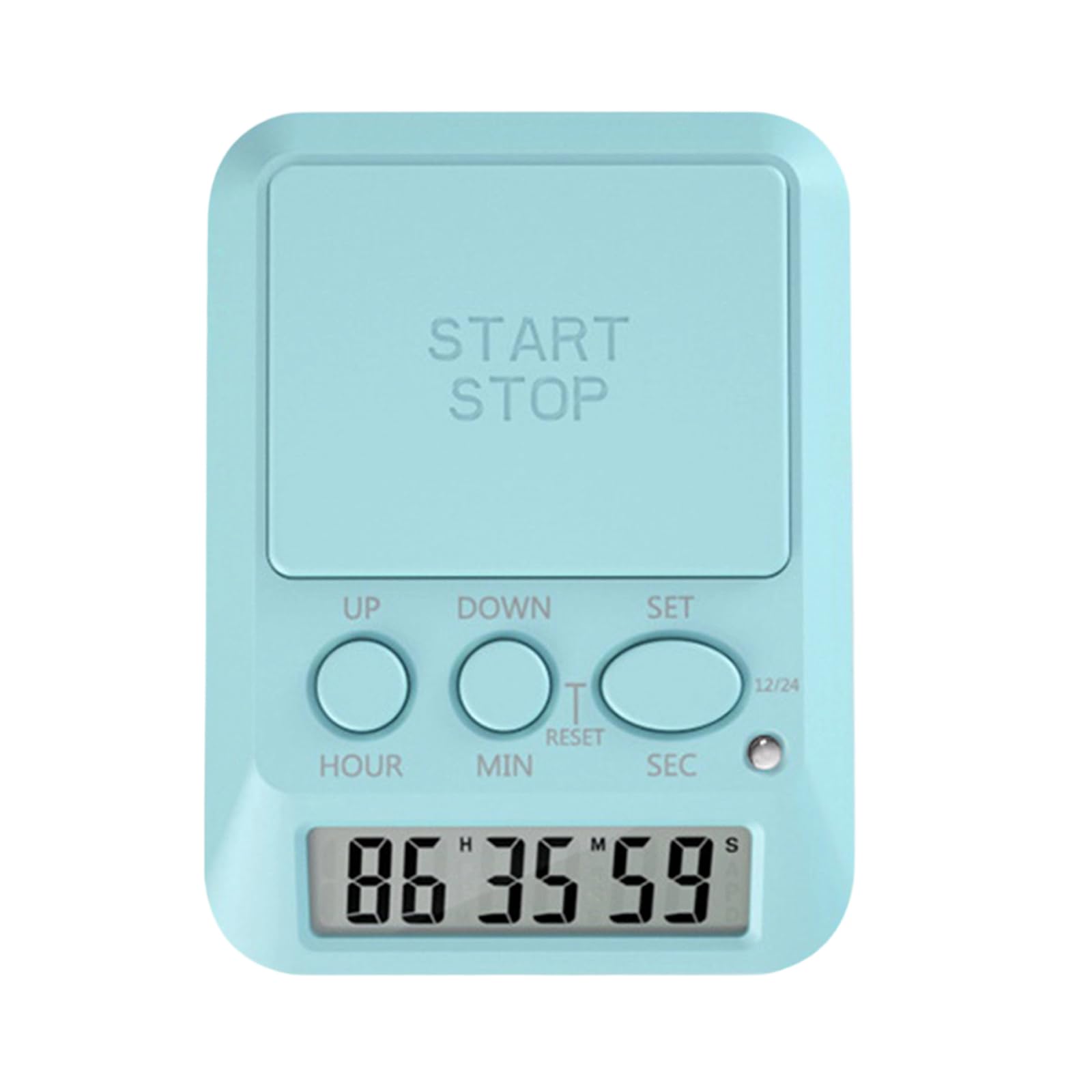Kaeltsyn Light Blue Large Lcd Digital Timer With 9999 Days Countdown For Kitchen Gym Work Area Loud Beep Timer Visual Alert