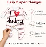 AOMOMO Unisex-Baby J'aime maman J'adore papa Bodysuit Jumelles paquet de 2