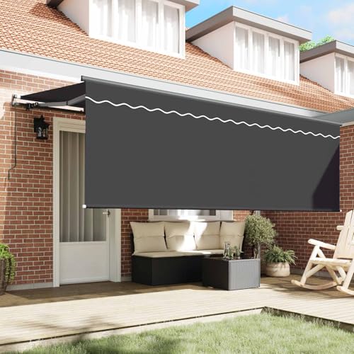Auvent rétractable en aluminium robuste et polyester de haute qualité - 4