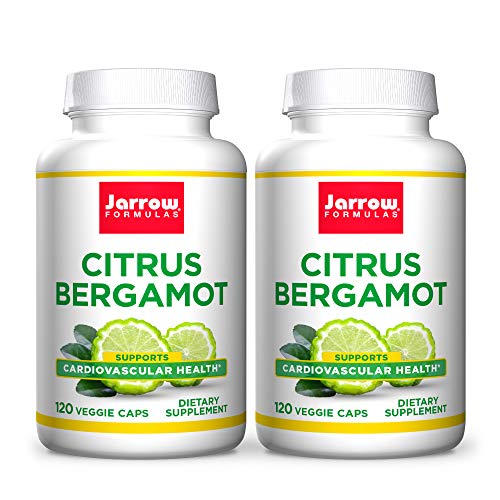 Jarrow Formulas Citrus Bergamot 500 mg - 120 Veggie Caps, Pack of 2 - Cardiovascular & Metabolic Health, Blood Sugar Support - Use with Jarrow Formulas QH-absorb - 240 Total Servings