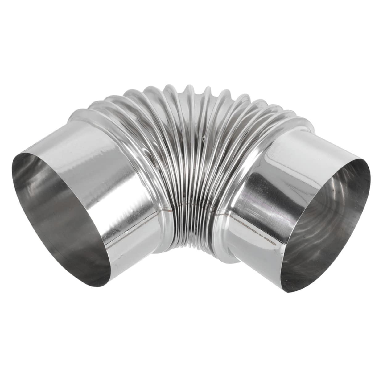 Veemoon Chimney for Stove Stove Flue Elbow Connector Stainless Steel Log Burner Flue Flexible Air Hose for Exhaust