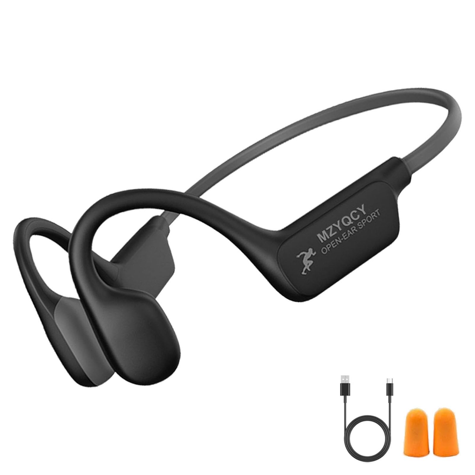 MZYQCY Bone Conduction Headphones,Open Ear Wireless Bluetooth 5.4 Headphones with Mic，IPX6 Waterproof Sport Bluetooth Headset，15H Playback， for