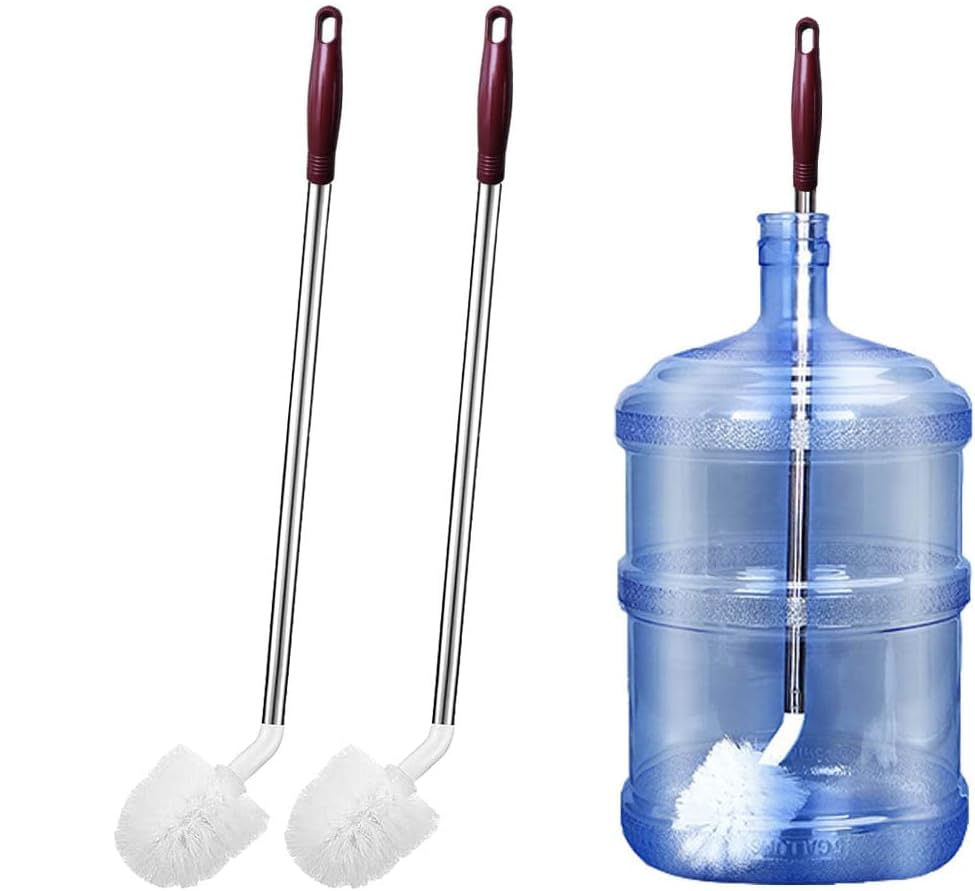9UP® 360° Rotating Long Handle Cleaner Brush | 2Pcs Water Can Cleaning Brush for 20L Plastic Bottles, Water Dispensers, 20L Can-image-31
