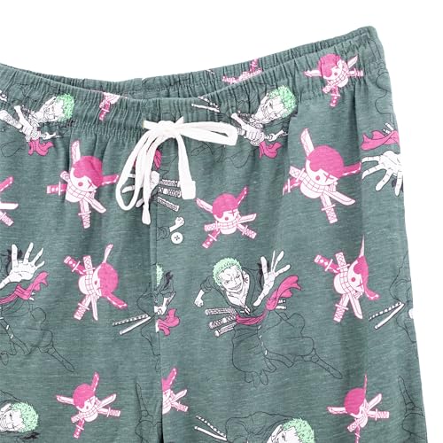 Ripple Junction One Piece Men’s Lounge Pants Roronoa Zoro Pirate Hunter Jolly Roger All Over Print Anime Officially Licensed4