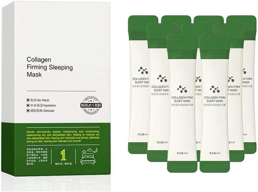 WashFree Collagen Firming Mask,20PCS Collagen Moisturizing Sleeping