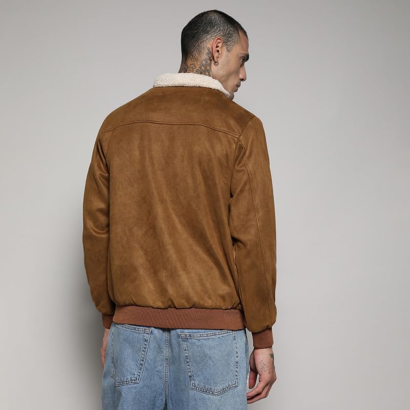 Image of CAHOOT Men's Jacket For Casual Wear | Hooded Neck | Zipper Closure | Long Sleeve | Regular Fit | Polyester Jacket Crafted With Comfort Fit For Everyday Wear