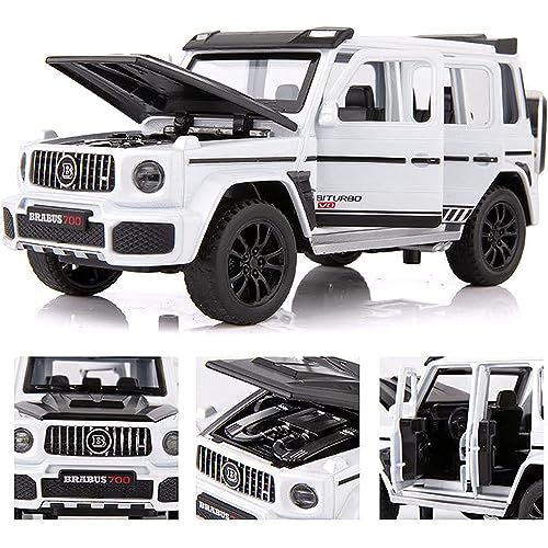 Image of New 1:32 BB700 Diecast Alloy Metal G Wagon Pull Back Car with Openable Doors Music Sound and Light Vehicle Toy Car for Kids Boys (Black)