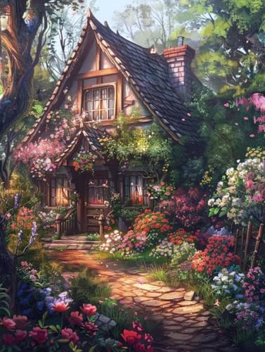 Cuadros para pintar por números de flores y paisajes rústicos para crear un hogar acogedor