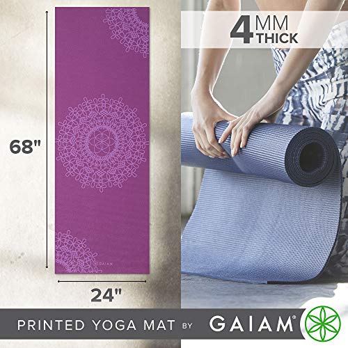 Image of Gaiam Print Yoga Mat, Non Slip Exercise & Fitness Mat for All Types of Yoga, Pilates & Floor Exercises