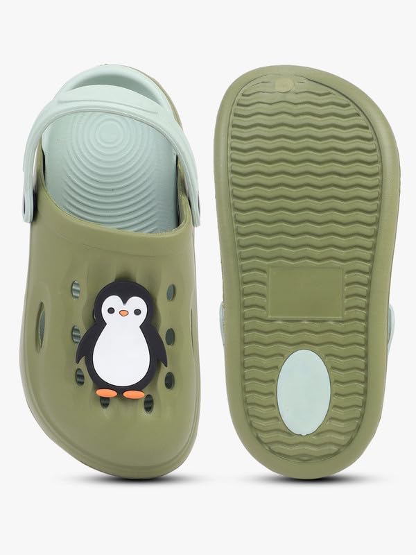 superminis Penguin Design Slingback Clog Shoes for Kids | Indoor & Outdoor Clog Sandals for Boys & Girls 5 51N9v5I TvL