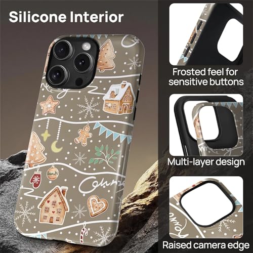 Coque iPhone 16 Pro MagSafe antichoc double couche design Noël rigide