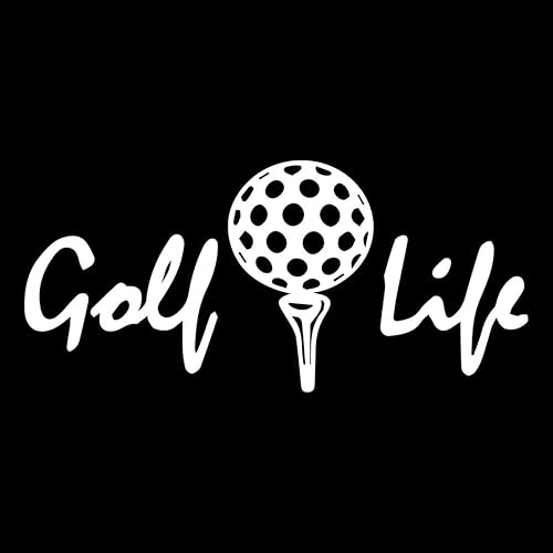 Calcomanías de Golf Lifes (blanco) (juego de 2) calcomanías de vinilo impermeables de alta calidad para computadora portátil, accesorio de teléfono,