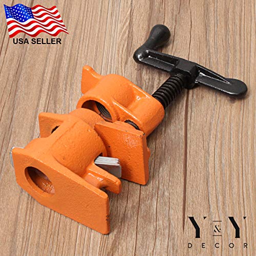 Y&Y Decor 4 PACK 3/4" Wood Gluing Pipe Clamp Set Heavy Duty PRO