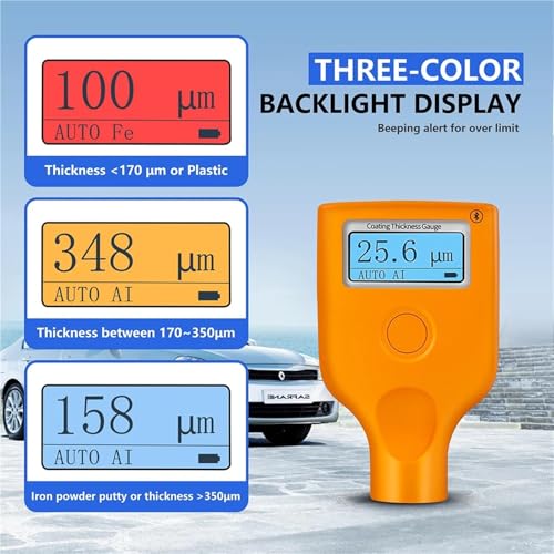 Thickness Gauge LS236 instrumento medidor de grosor de película de pintura para carro con medición magnética miniatura 3