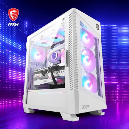 MSI MPG Velox Boîtier PC Gaming : ARGB Support Vertical pour Carte Graphique aérations latérales Compatible radiateur 360mm Type C Panneau en Verre trempé jusqu'à 7 Ventilateurs - vue 7