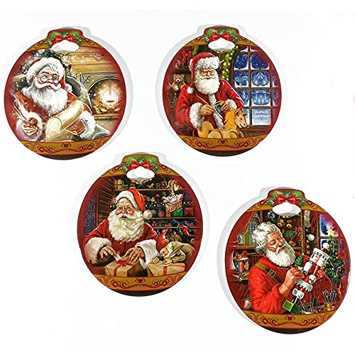 Set 4 Sottopentola Decorazioni Natalizie Babbo Natale Pupazzo Neve Idea Regalo addobbi casa Cucina 20 cm