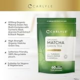 Organic Matcha Green Tea Capsules 2210mg | Japanese Matcha Green Tea Extract with Turmeric, Acerola & Black Pepper | High Strength Complex | 60 Vegan Capsules | by Carlyle - Image 2