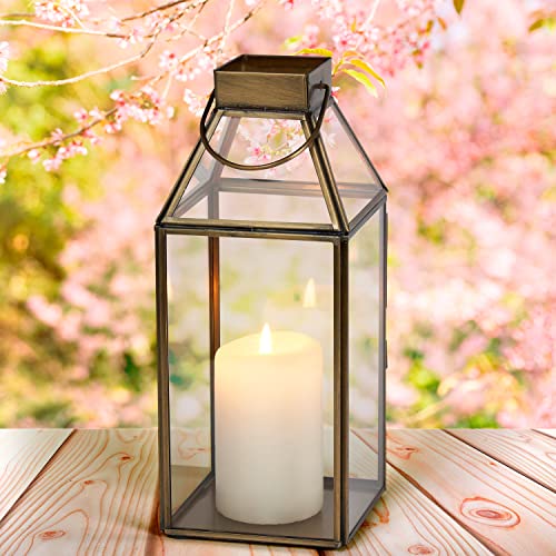 MARRAKESCH Lanterne marocaine en verre 25 cm Photophore Mahdi comme décoration de mariage, jardin, balcon