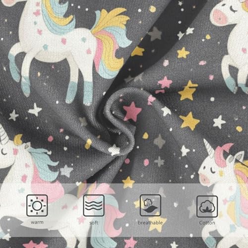 Wusikd Unicorns Stars Girls' Underwear Cotton Cartoon Girls Briefs Soft Toddler Underwear 2T3