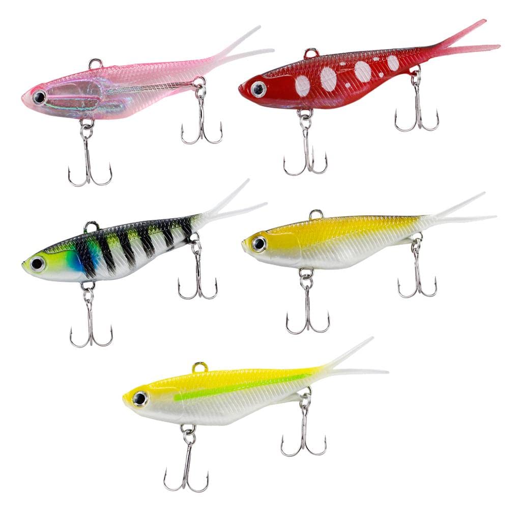 THE STYLE SUTRA 5pcs Soft Plastic Simulation Fishing Lures Artificial Bait Swimbaits (B0CBMP942R) Amazon Price History, Amazon Price Tracker