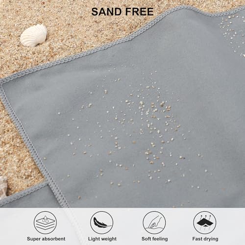 Image of Rainleaf Microfiber Towel Perfect Travel & Gym & Camping Towel. Quick Dry - Super Absorbent - Ultra Compact - Lightweight. Suitable for Trip, Beach, Shower, Backpacking, Pool