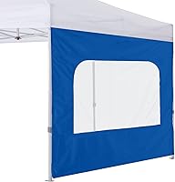 Vista 15 de COOSHADE Instant Canopy SunWall - Toldo de pared lateral de 10 x 10 pies para tienda de campaña desplegable, paquete de 1 pared lateral, color azul