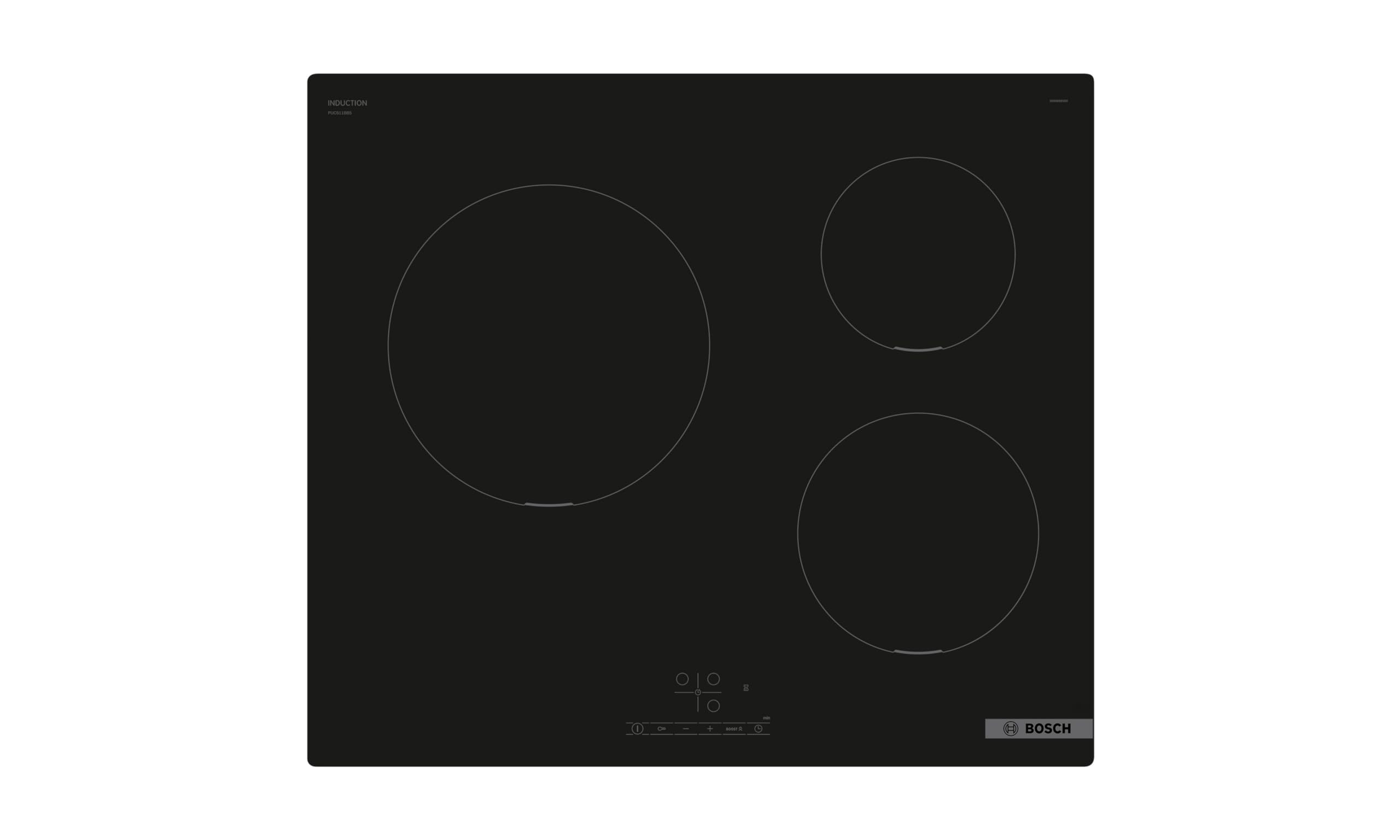 Bosch - Placa de inducción, 60 cm, Función Sprint, Inicio rápido, Negro, PUC611BB5E