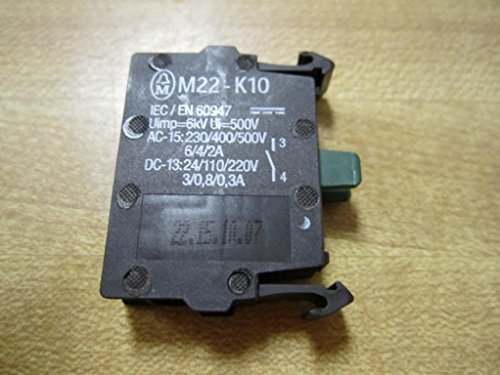 Eaton / Control Automation M22-K10 Accessory, Contact Block, No Contact Configuration, Screw Terminal